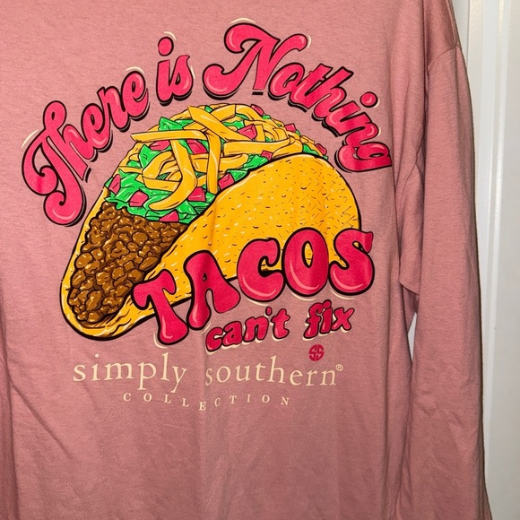 Simply Southern Long Sleeve Tee in Soft Pink - Picture 1 of 12